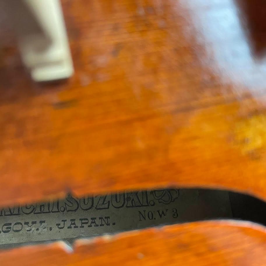 希少●鈴木政吉 ラベル● No.W3 4/4サイズ スズキバイオリン