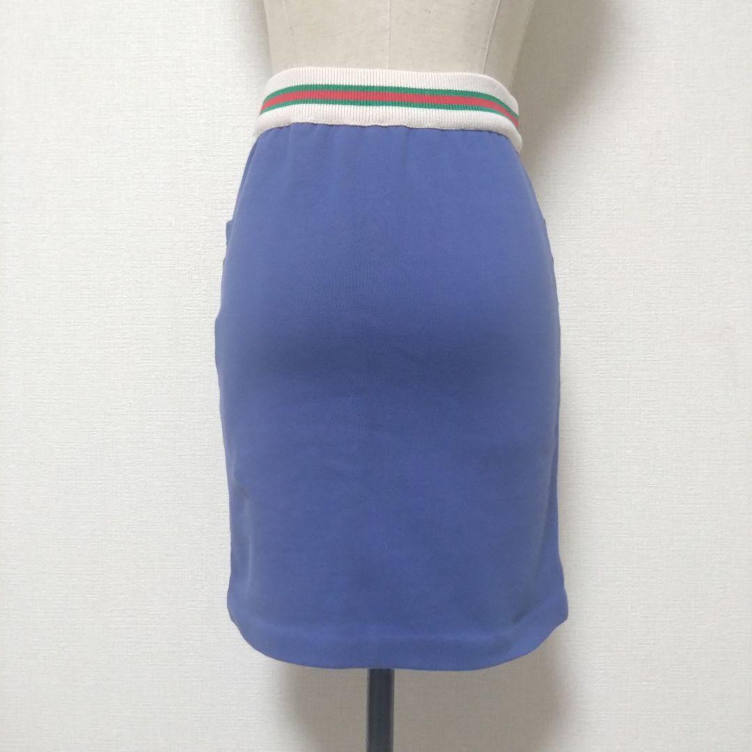 正規品 GUCCI グッチ ネイビー ストライプ タイト スカート ブルー