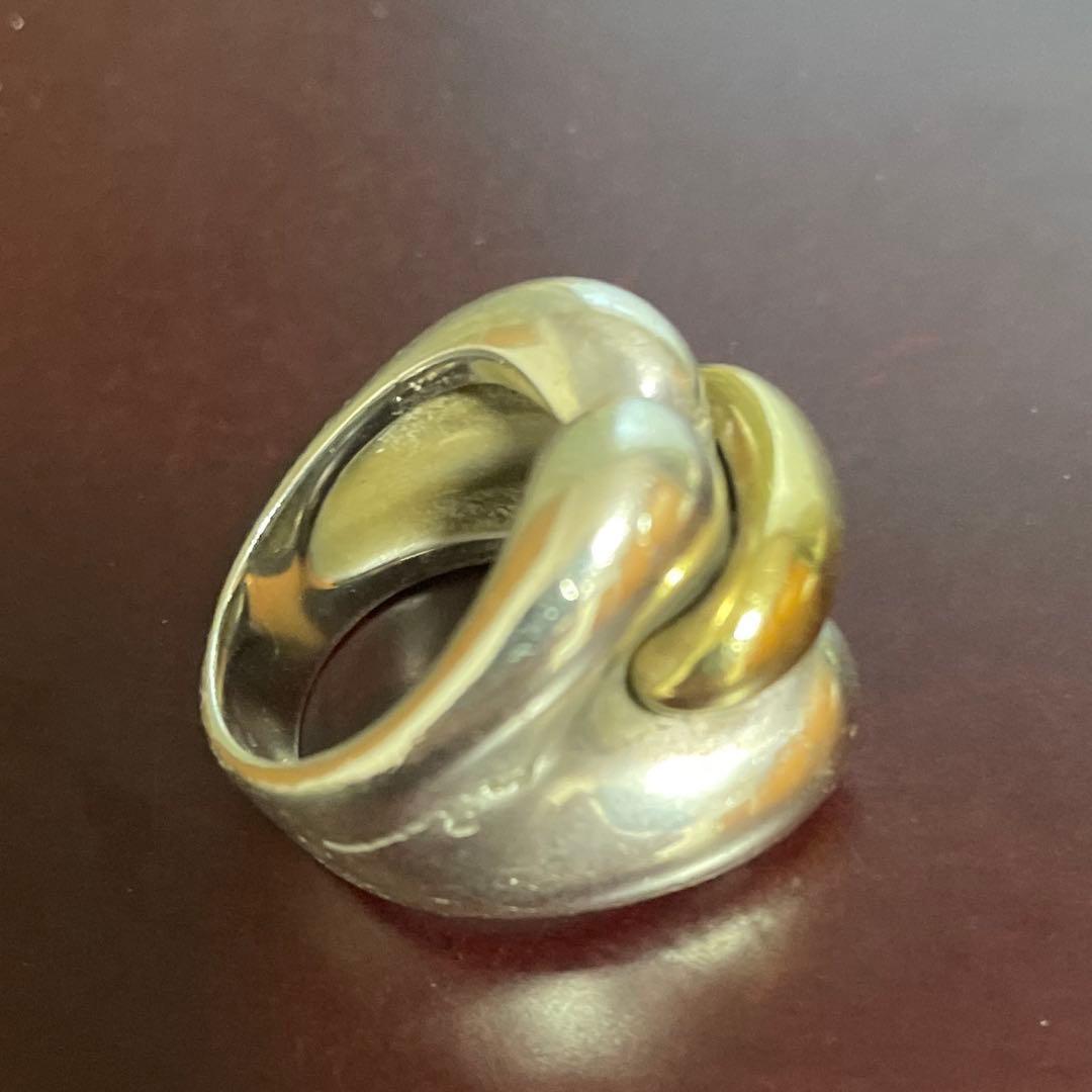 シルバーゴールドリング　ジョージジェンセン　ミナス