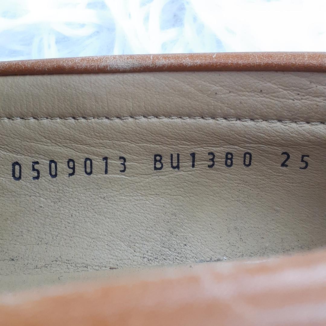 美品 25㎝◎BURBERRY バーバリー 革靴 モカシン スリッポン 箱付き