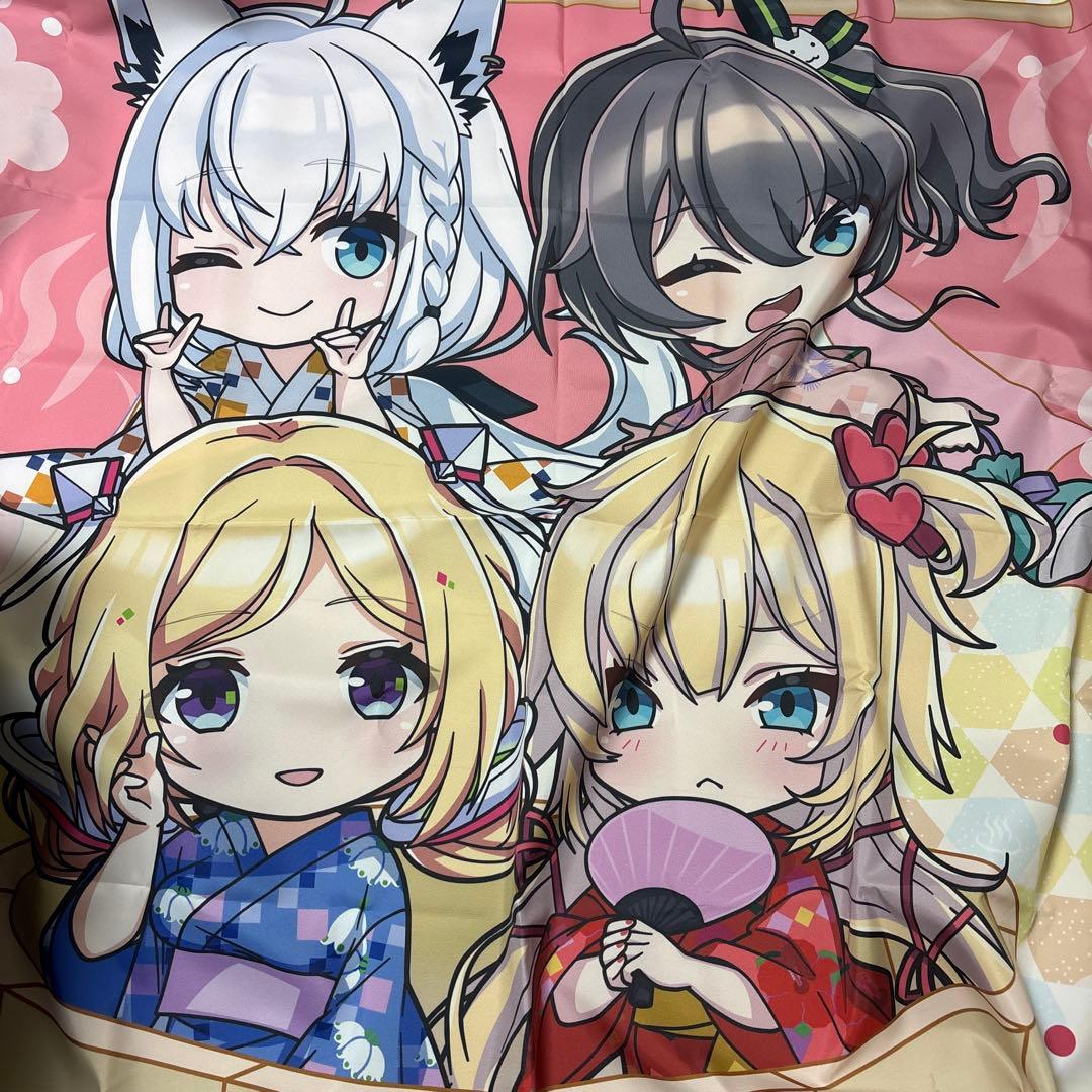 ホロライブ 極楽湯 フロライフ1期生集合 タペストリー 当選品 激レア品！！特価