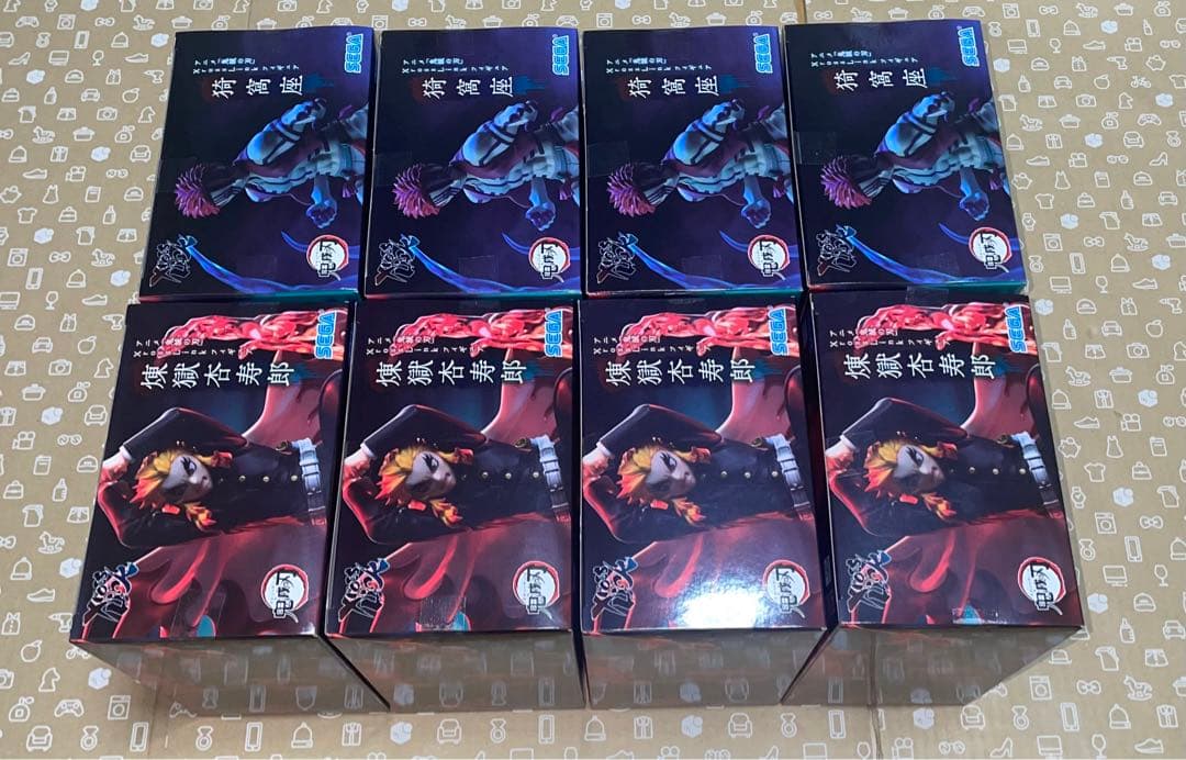 鬼滅の刃　XrossLink フィギュア　猗窩座　煉獄杏寿郎　２種８個セット