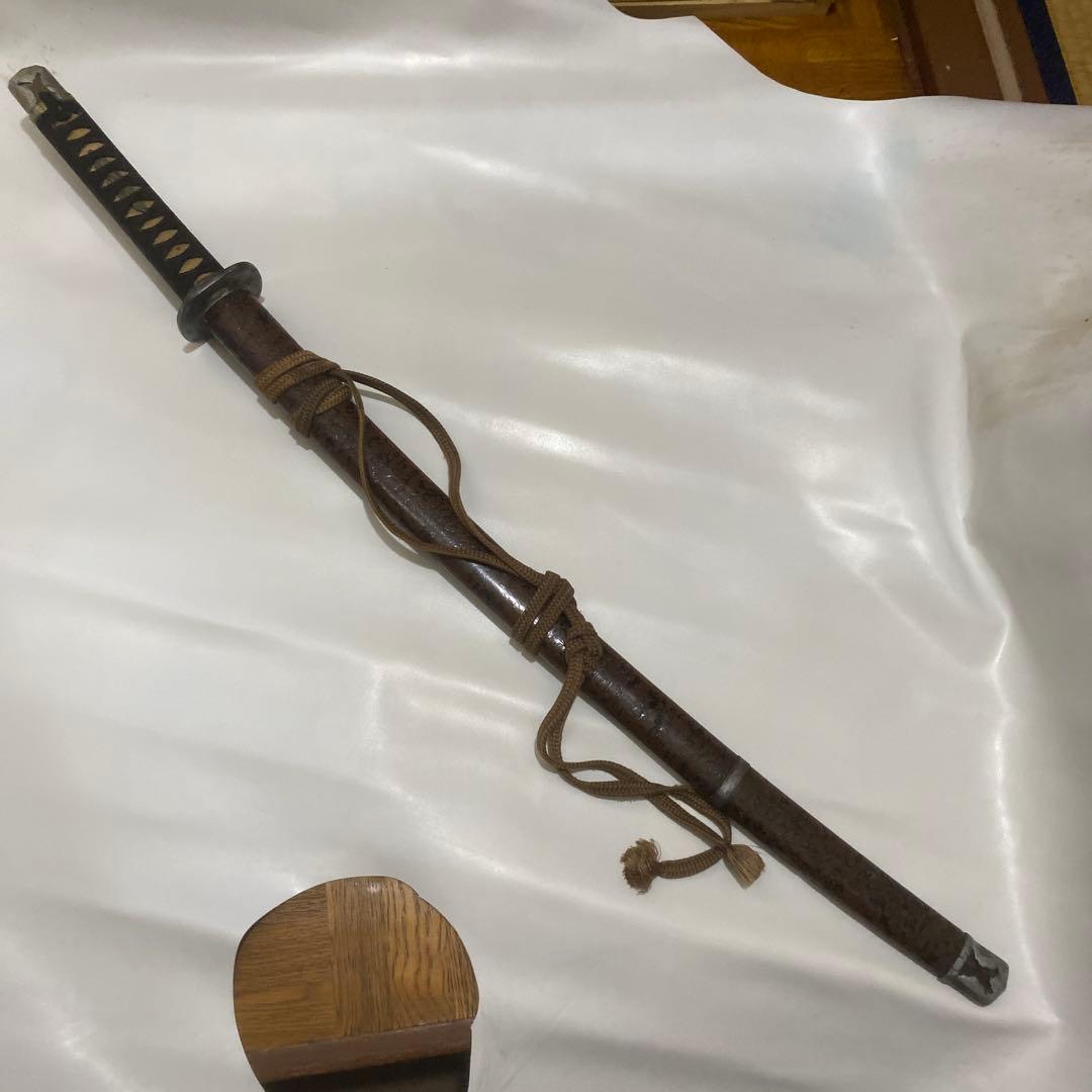 映画プロップ　実物　竹光　昭和レトロ　古美術　長ドス脇差　模造刀　木製　コスプレ