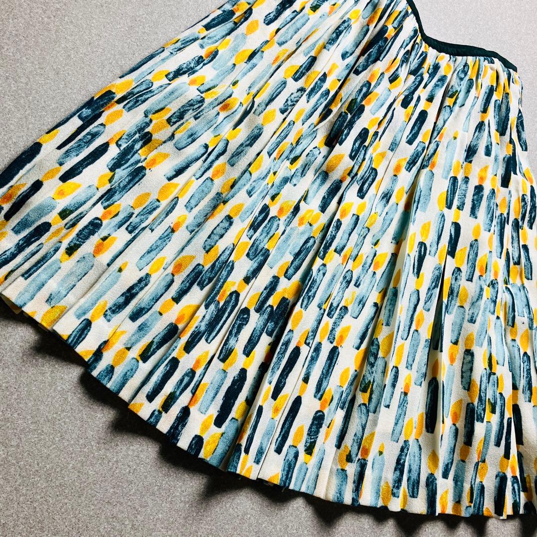 美品✨ 希少 ミナペルホネン candle ギャザー フレア スカート