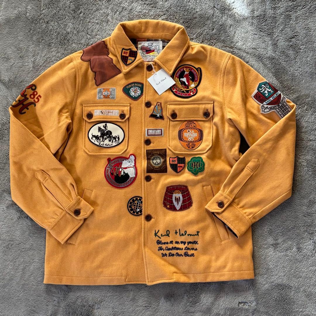 Karl Helmut カールヘルム ワッペンジャケット L マスタード