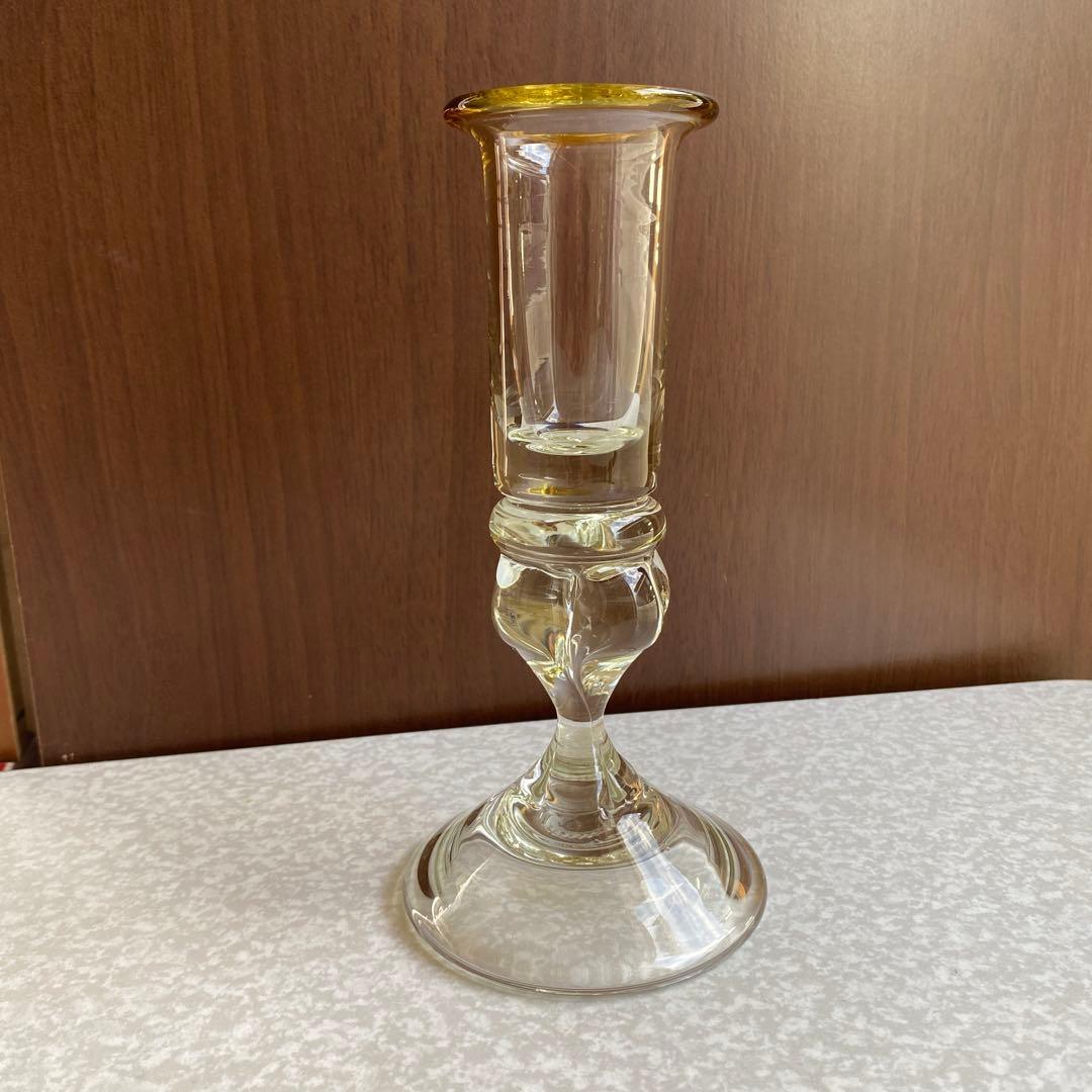 民藝　舩木倭帆さん　吹きガラス　キャンドルスタンド