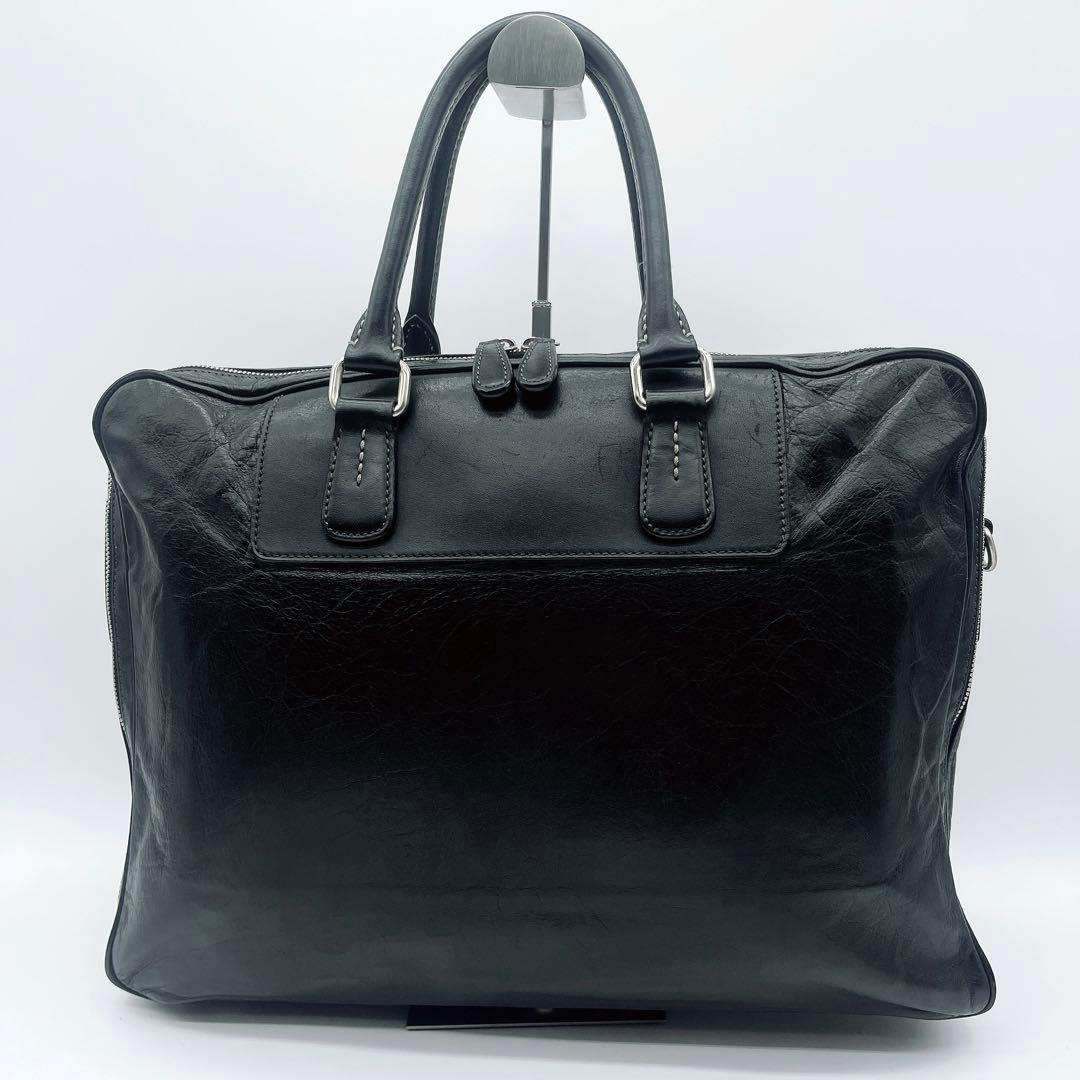 【ソメスサドル】ビジネスバッグ レザー ブラック A4サイズ収納可