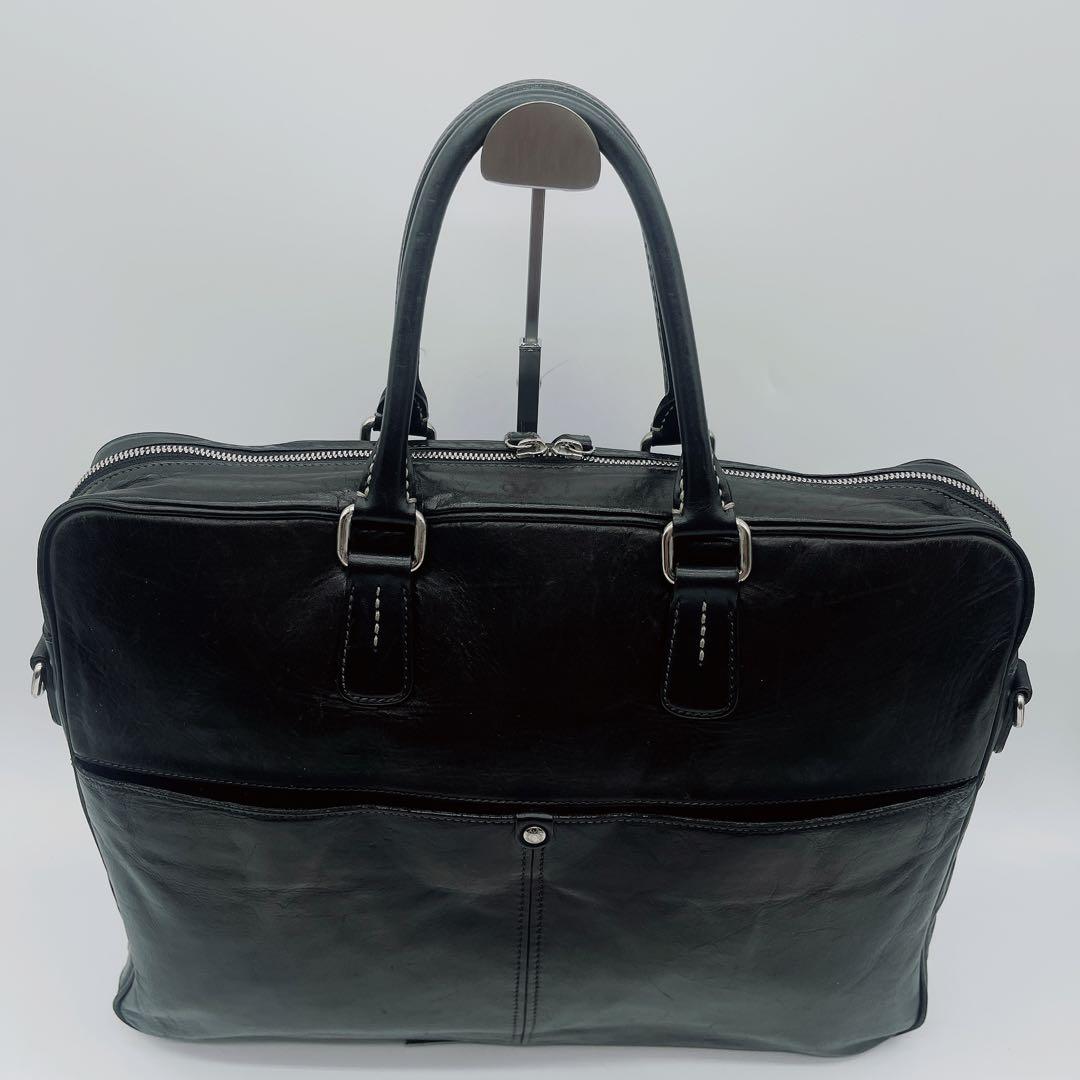 【ソメスサドル】ビジネスバッグ レザー ブラック A4サイズ収納可