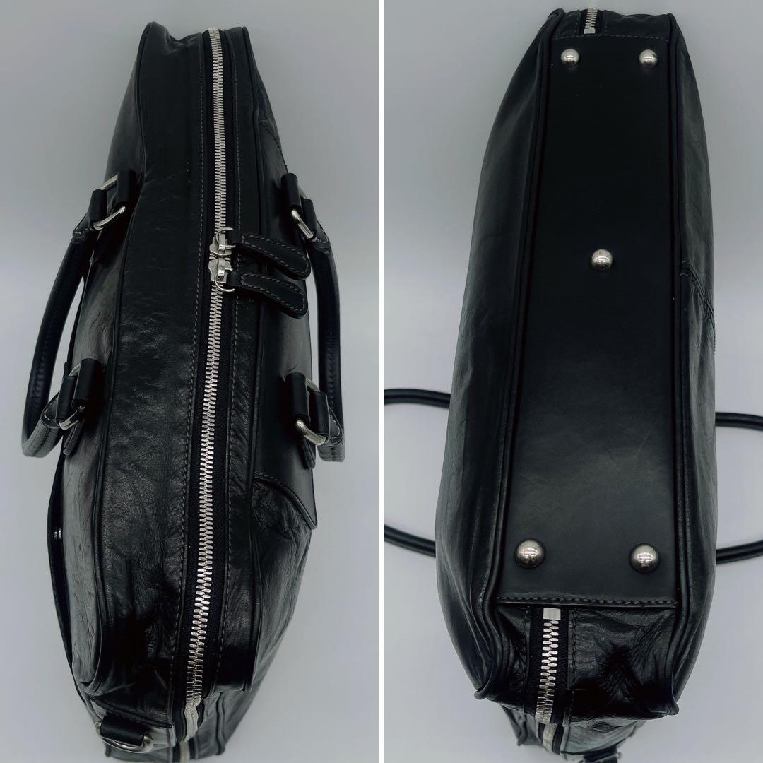 【ソメスサドル】ビジネスバッグ レザー ブラック A4サイズ収納可