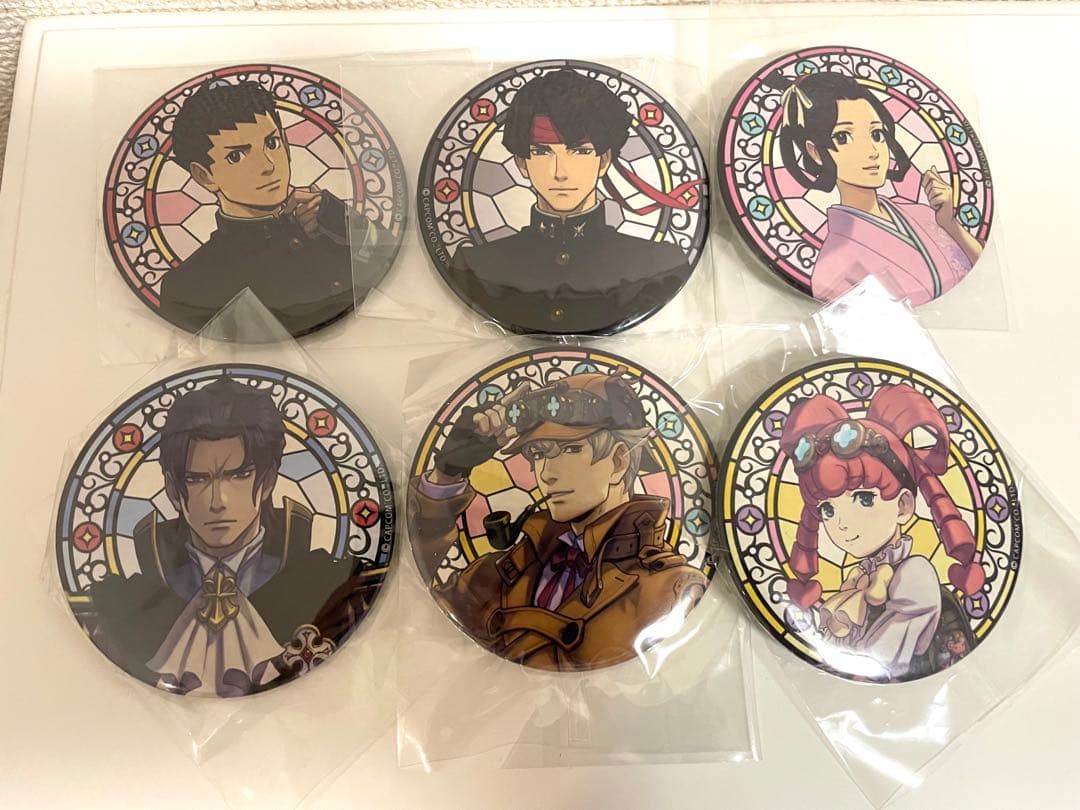 大逆転裁判　アトフェス　特大缶バッジ　6種コンプセット