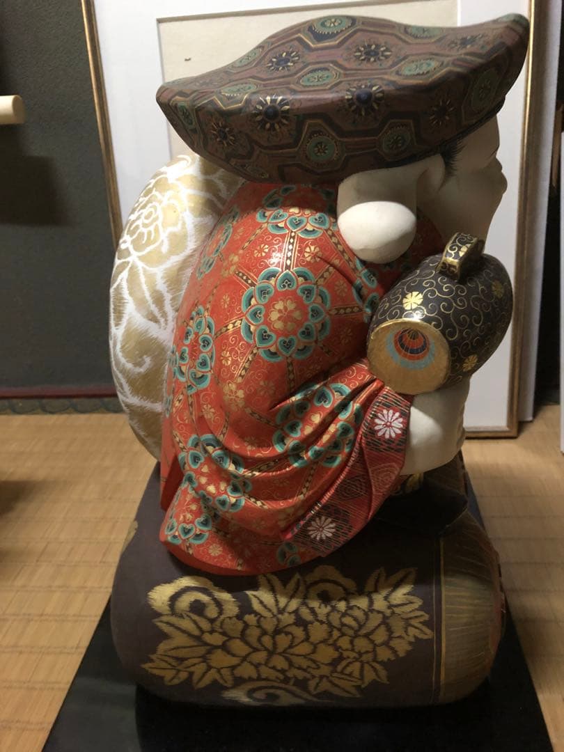 大黒天様　木箱付き　36㎝