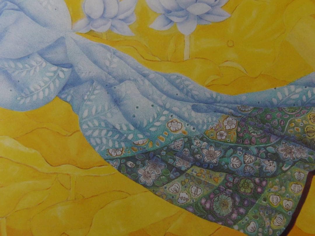 阿美代子、【蓮華蔵世界】、希少な額装用画集より、新品額装付