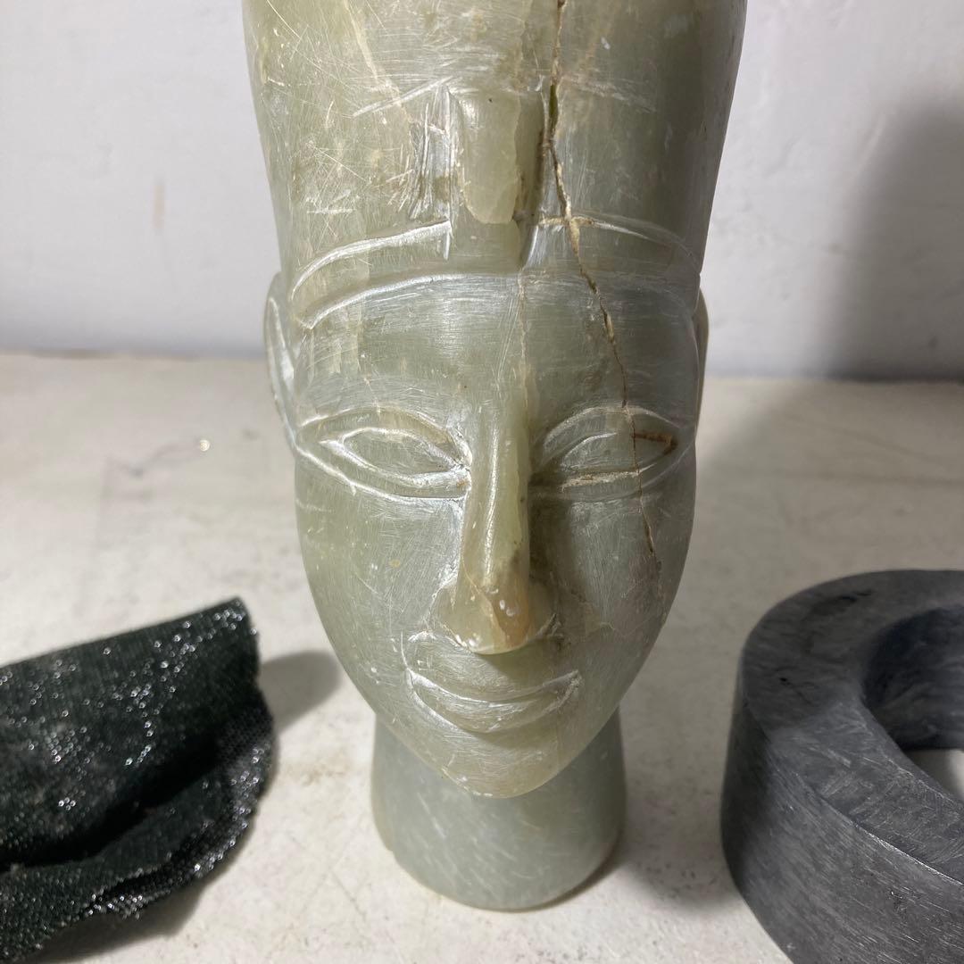 アメス 1 世の石彫 古代エジプト ファラオ 石像 2.5kg コレクション