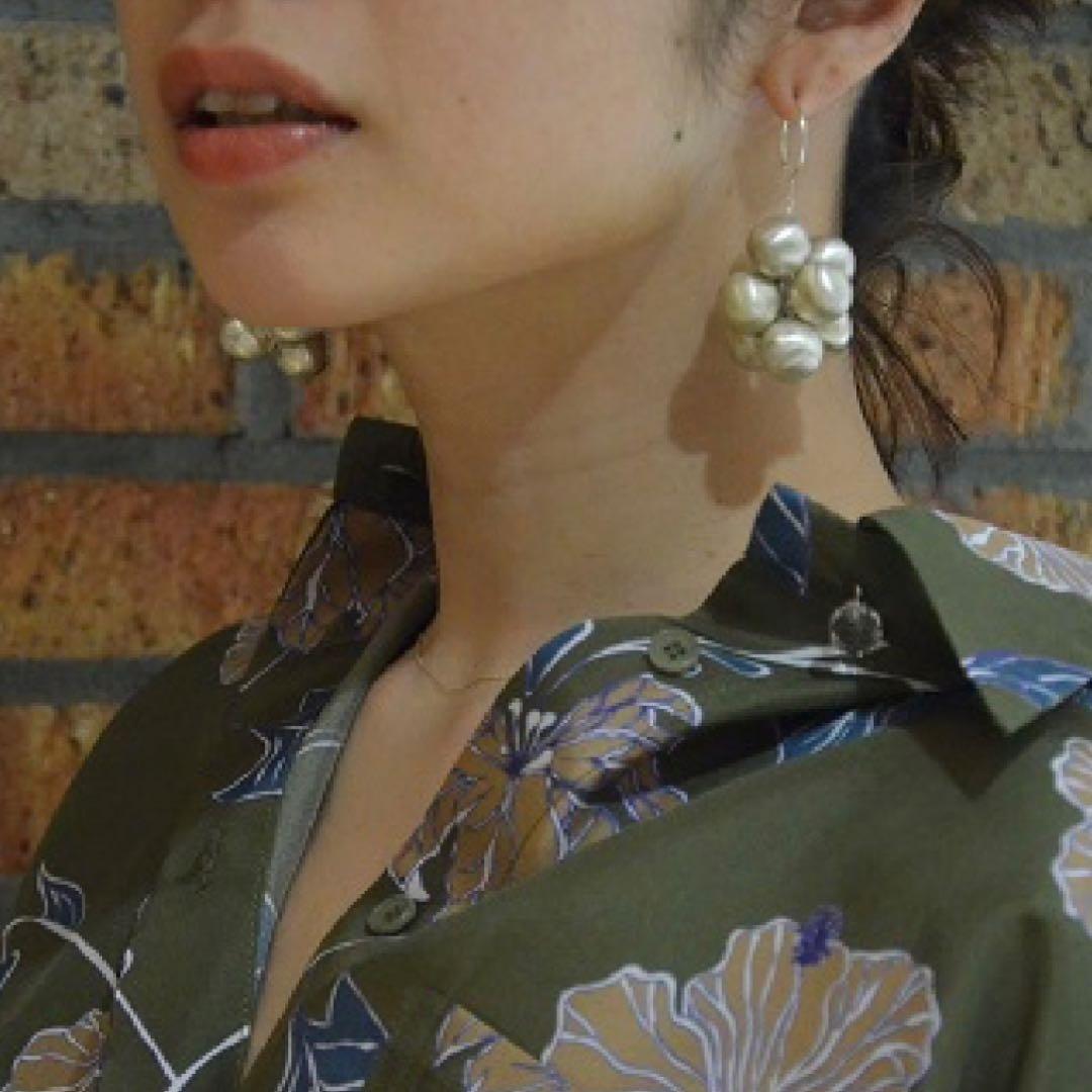 【8uede 】スウェード　シルバー、鈴のピアス　Cosuzu Earcuff