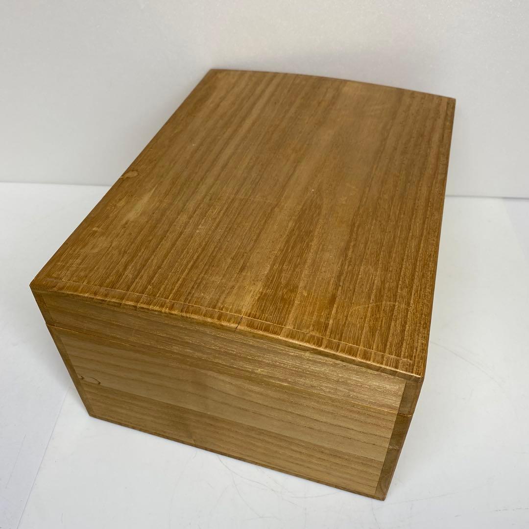 在銘　木彫　小面　能面　木箱　シルク袋付　トヒオ　東さ7-1104☆2F