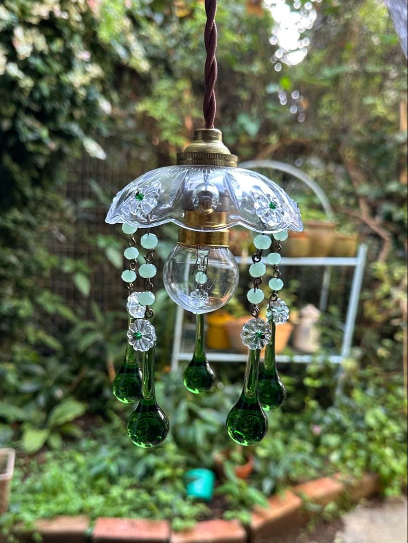 ＊ひーこページになります＊② 『グリーンムラーノガラスのミニシャンデリア』