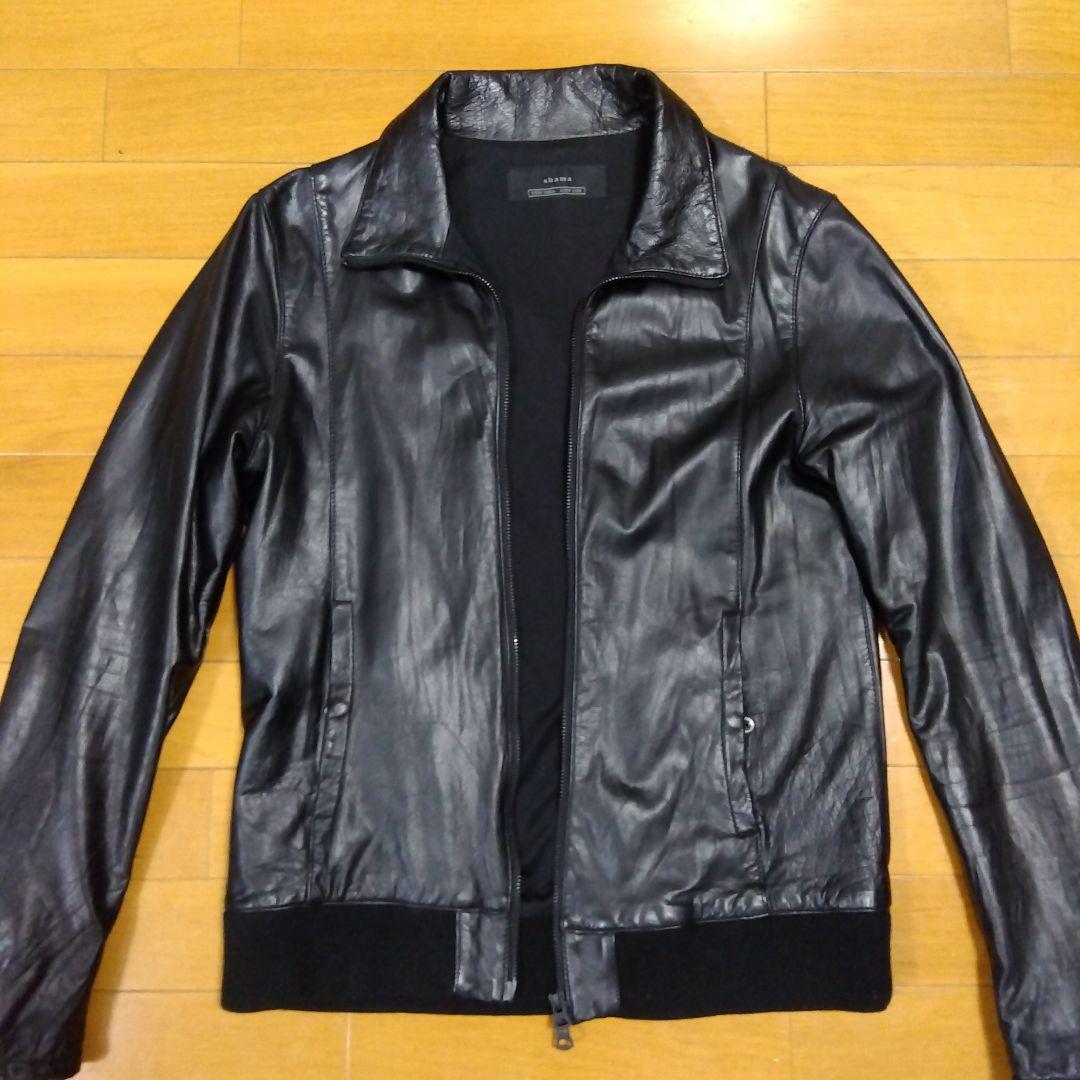 【極美品‼️】shama 牛革 レザーシングルライダースジャケット 42サイズ