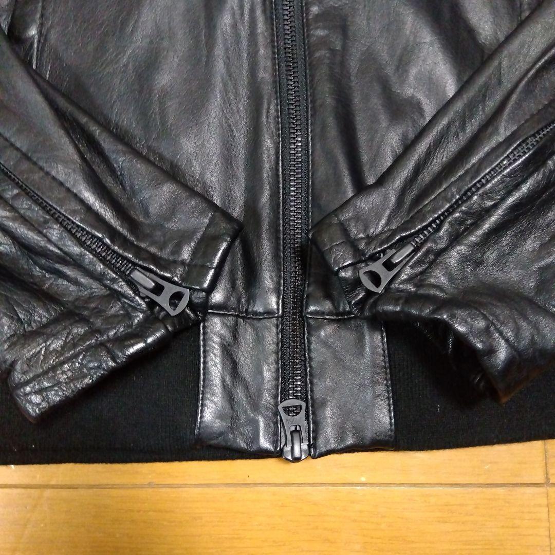 【極美品‼️】shama 牛革 レザーシングルライダースジャケット 42サイズ