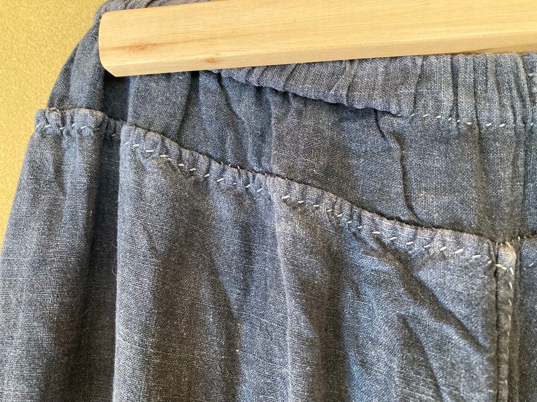 えみおわす　リスパンツ　藍染/早川ユミ　mittan グランピエ　calico