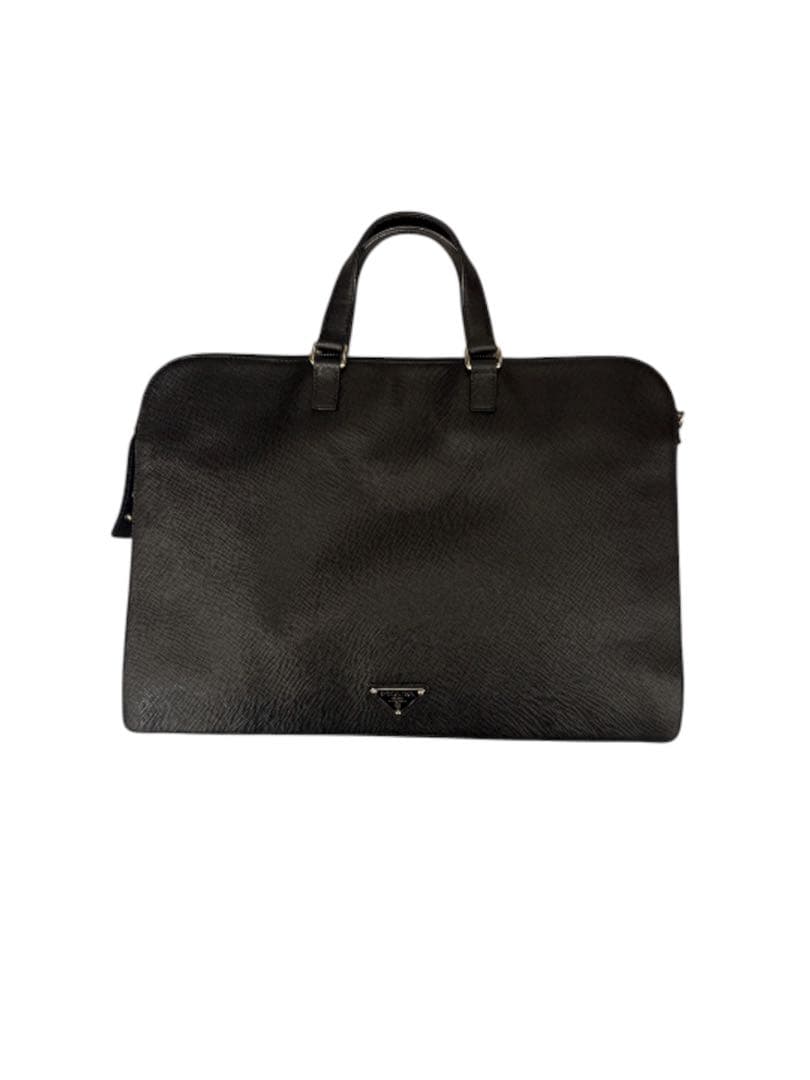 9*︎様 メルカリ市期間限定　美品✨プラダ　レザー ビジネスバッグ 黒