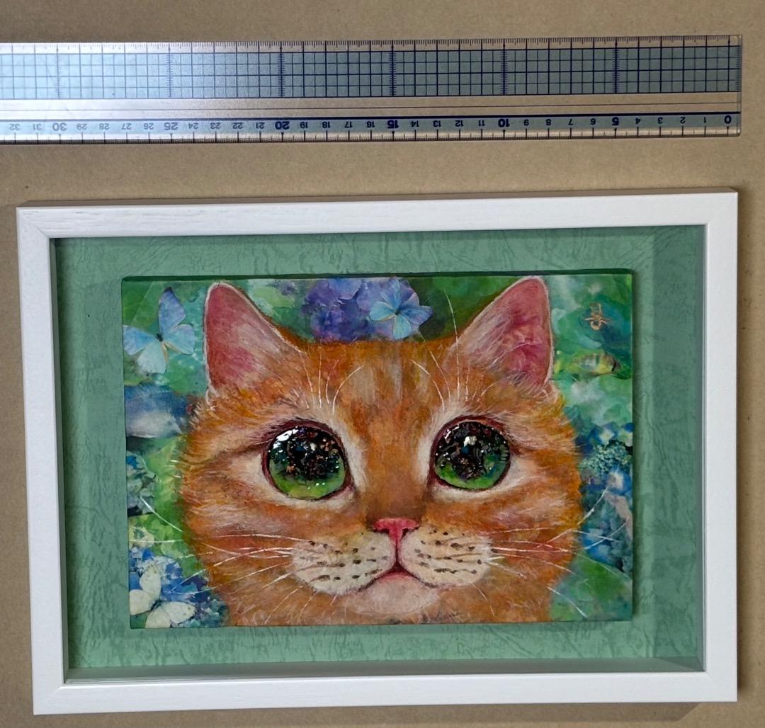 最終価格　福嶋吾然有　ふくしまあさり　猫 アクリル