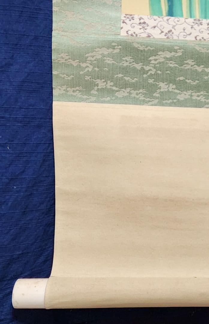 【菖蒲に鶺鴒図】吉田秋光 2682 しょうぶにセキレイ 掛け軸 肉筆 端午節句