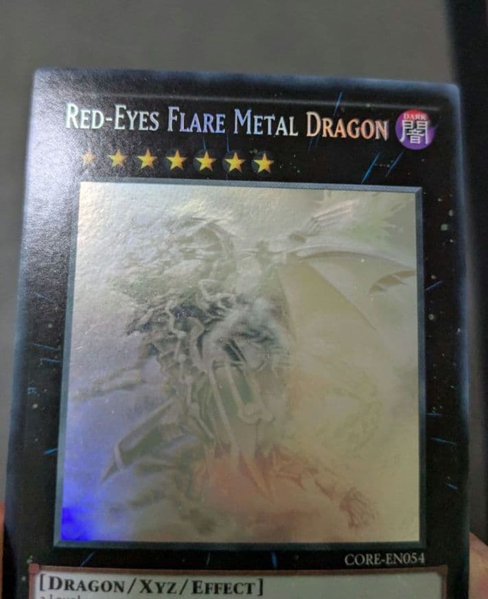 遊戯王、EU版、英語、真紅眼の鋼炎竜、ゴーストレア、ホロ