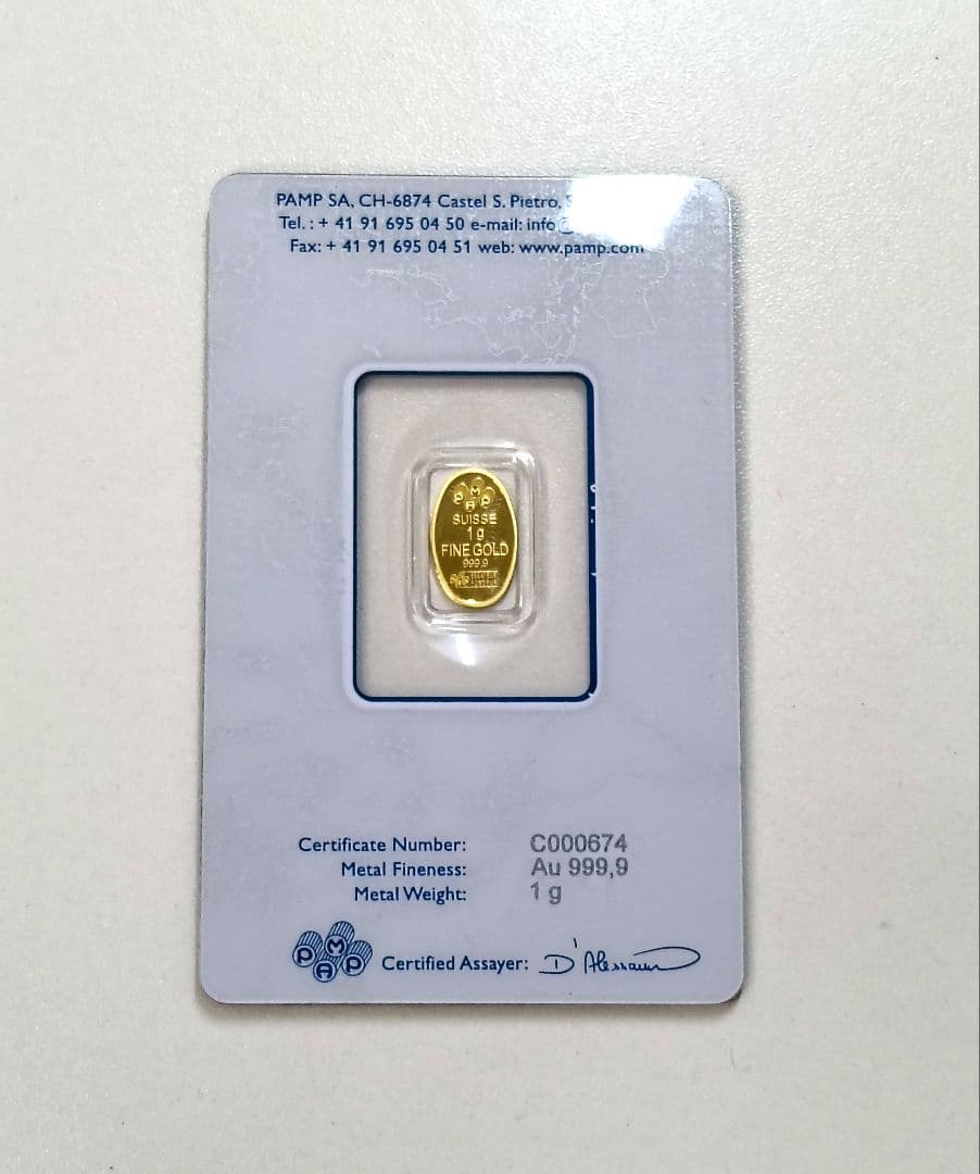クレオパトラ　PAMP 1g 999.9　K24 純金