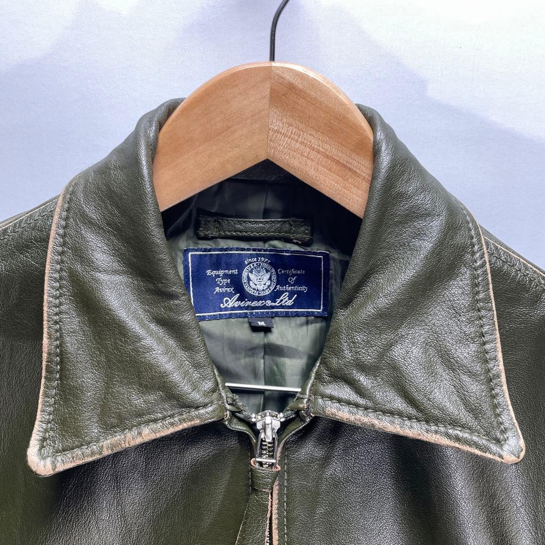 AVIREX バッファローレザー　ライダースジャケット　サイズM