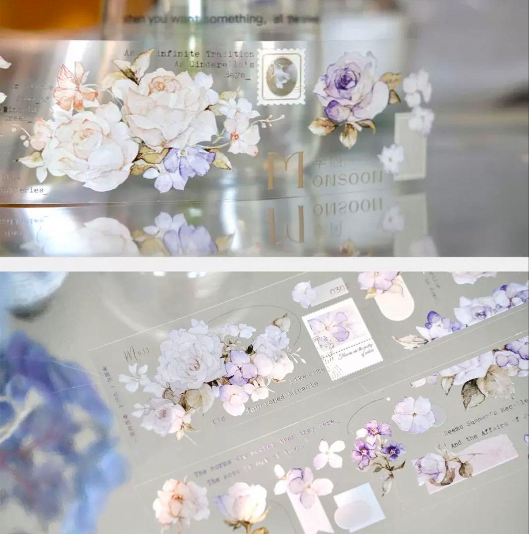 雀斑茶《春妩花间》海外マスキングテープ　マステ 【2226】