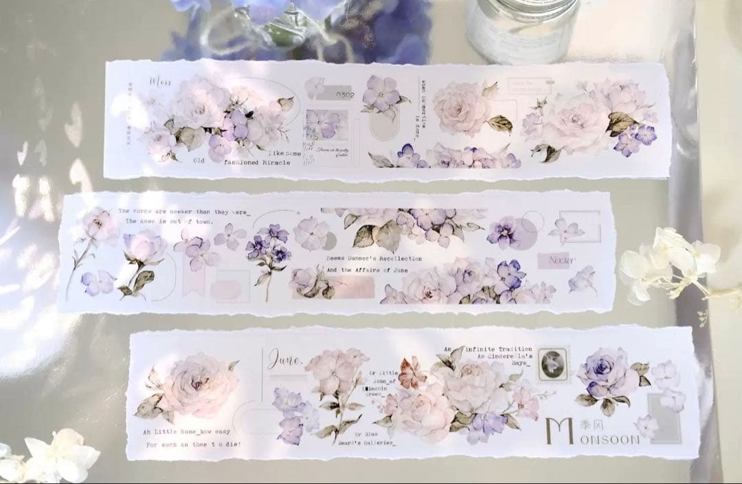 雀斑茶《春妩花间》海外マスキングテープ　マステ 【2226】