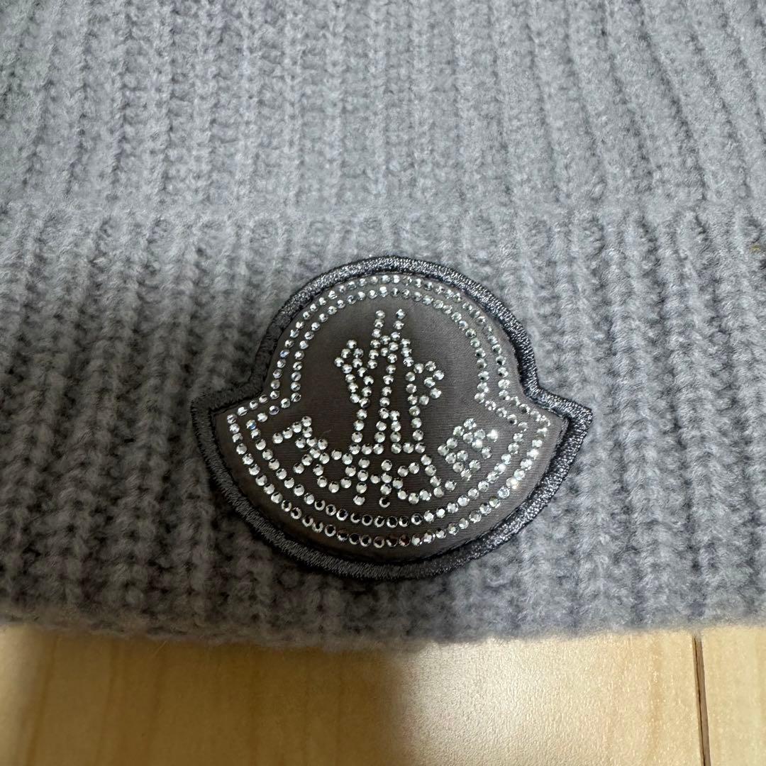 モンクレール ニットキャップ グレー