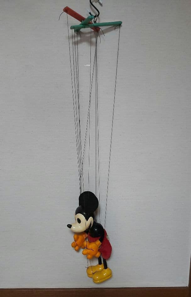 ミッキー操り人形 レトロ　マリオネット 希少　ディズニー　ヴィンテージ　美品