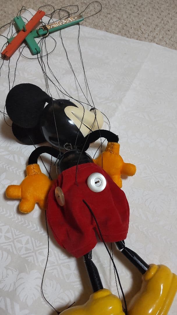 ミッキー操り人形 レトロ　マリオネット 希少　ディズニー　ヴィンテージ　美品