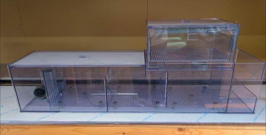 ７＠プロフ必読様　90ガラス水槽　4面ブラック　ホース付き