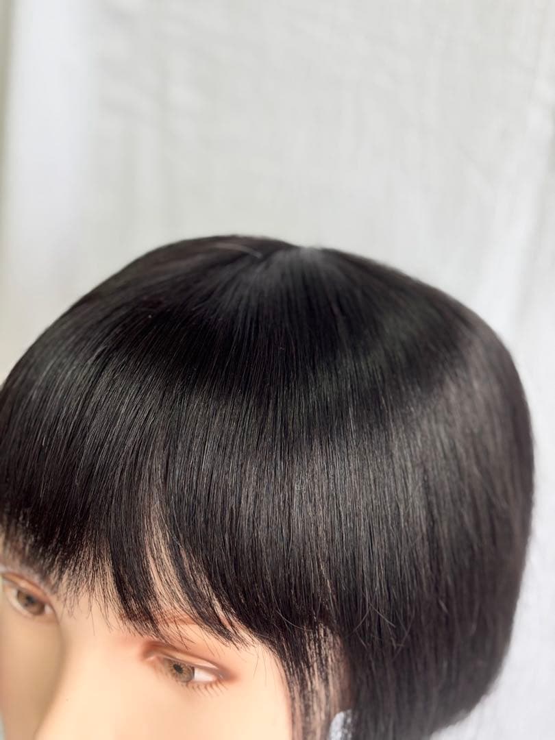 【ナチュラルブラック】人毛100% フルウィッグ 医療用 ウィッグ ショート