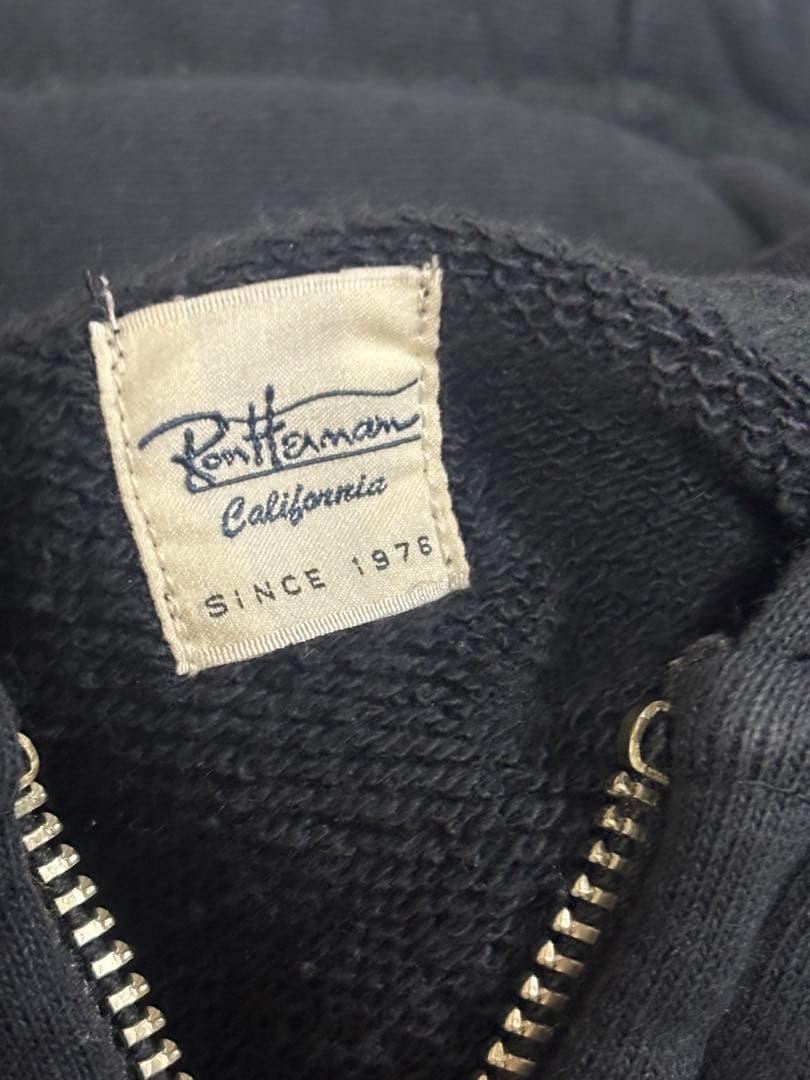 ロンハーマン　ブラック ジップアップ パーカー