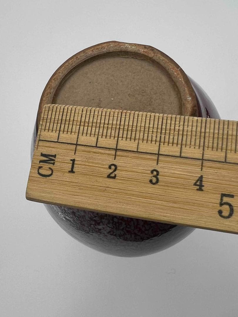 清時代 鈞窯 紅釉瓶　辰砂　郎窯紅釉 花瓶 景徳鎮　唐物　古賞物(C-53)