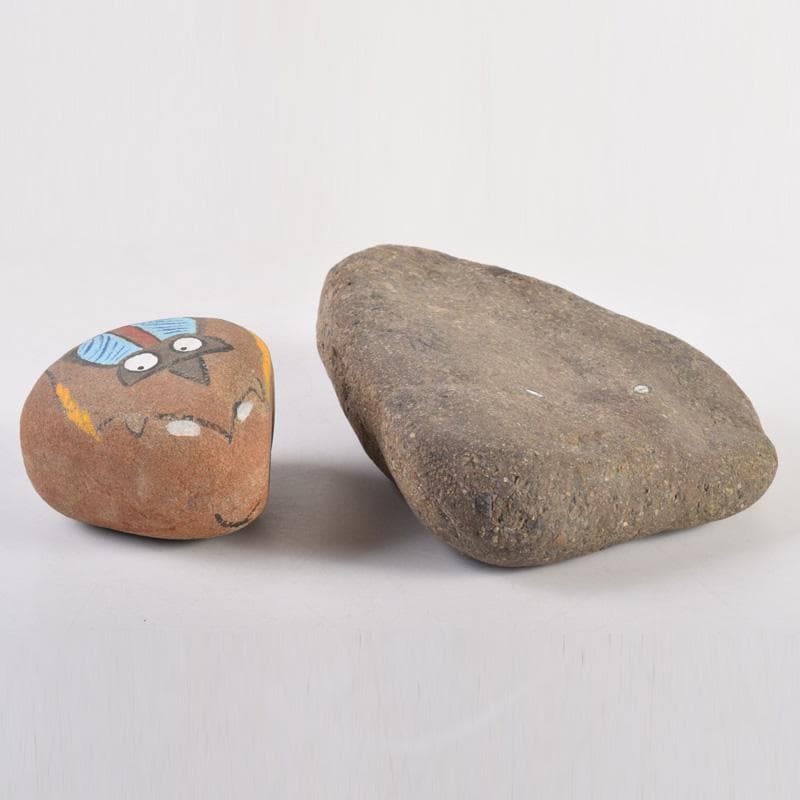 天然石　石絵　ゲゲゲの鬼太郎図　早銘　14点　M　8344A