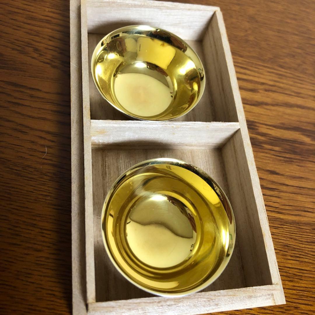 純銀　盃　木箱入り