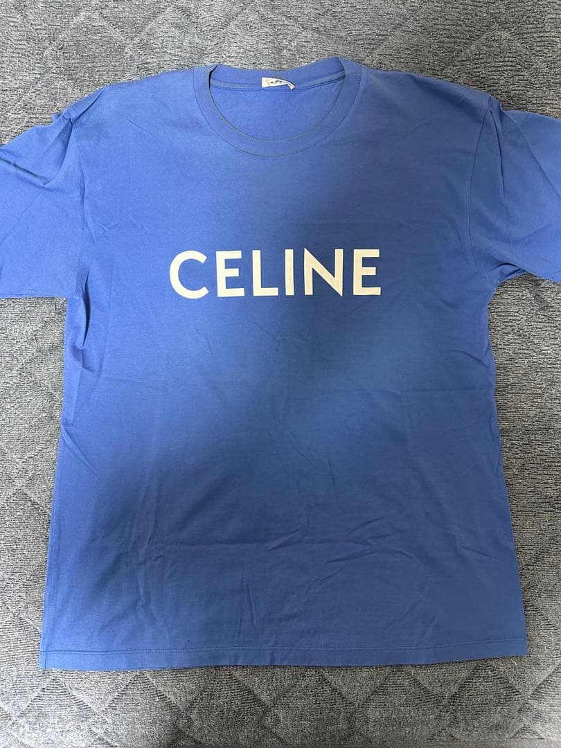 CELINE セリーヌ　青　Tシャツ　半袖　ブルー