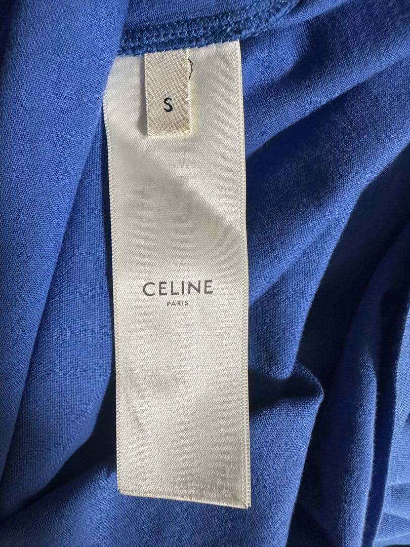 CELINE セリーヌ　青　Tシャツ　半袖　ブルー
