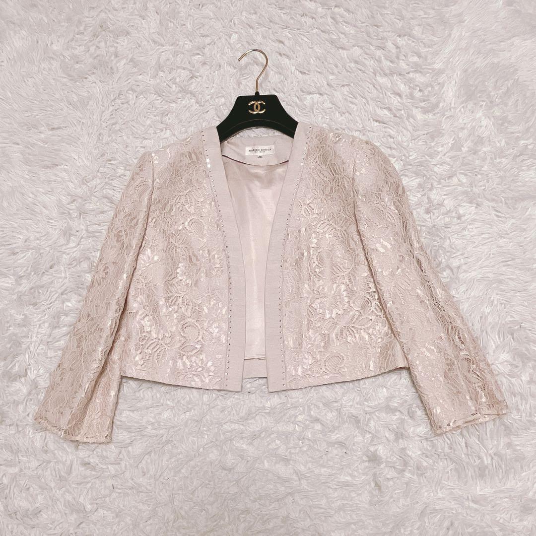 高級 東京ソワール マザーズ ドレス ロング ドレス レース ボレロ ベージュ