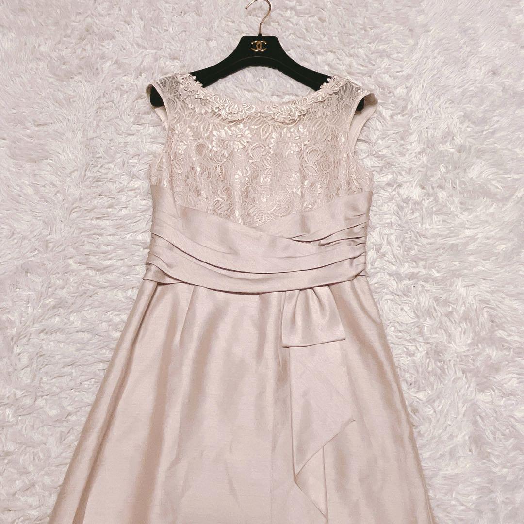 高級 東京ソワール マザーズ ドレス ロング ドレス レース ボレロ ベージュ