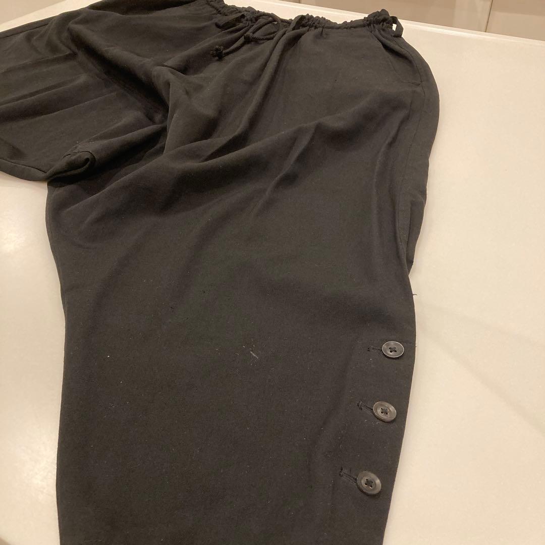 お値下げしましたヨウジヤマモト黒 サルエルパンツ ドローストリング付き