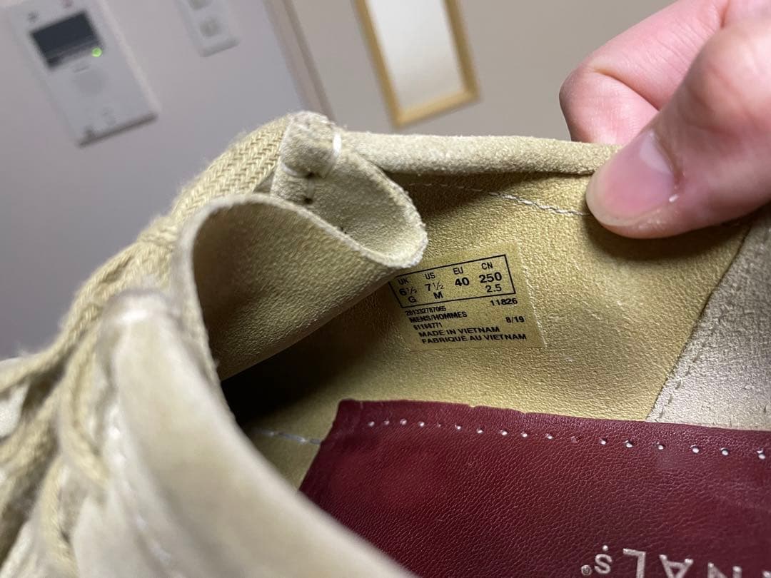 【美品】クラークス ワラビー メープル 25センチ