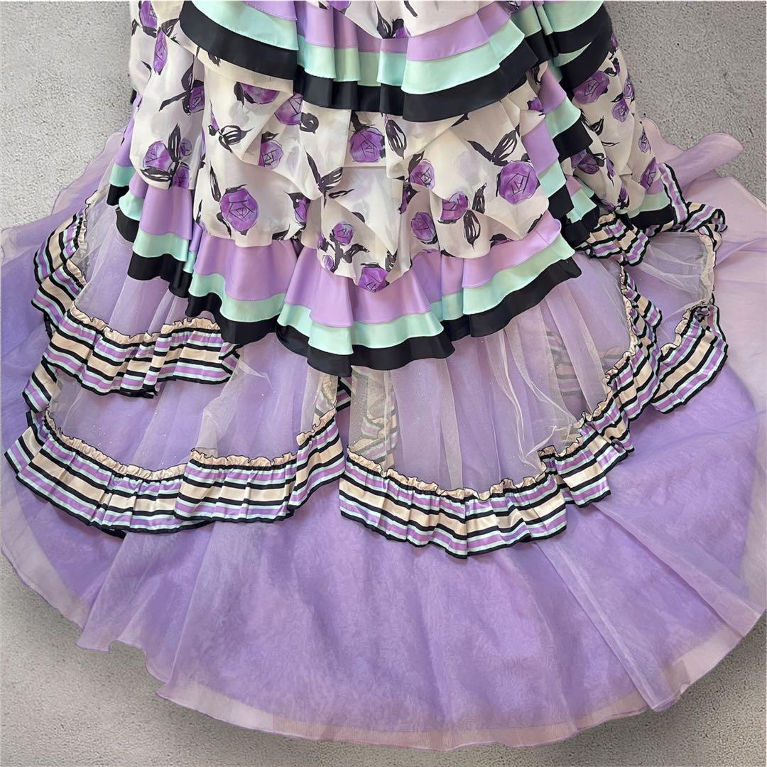 【希少】シェーナドゥーノ 神田うの カラードレス 花柄 紫 結婚式