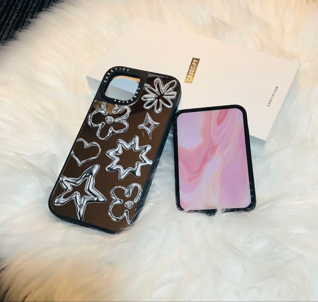 CASETiFY iPhone15星型デザイン(スマホスタンドカードケース付)
