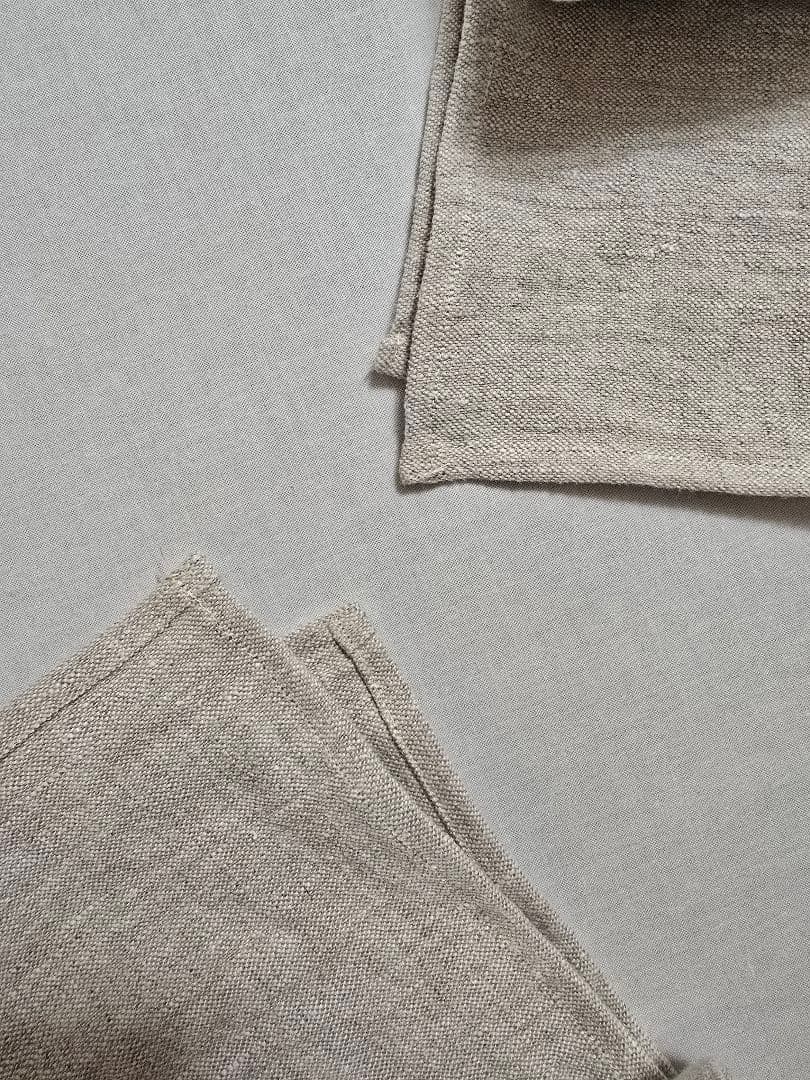 フェイスタオル　5　リネン　オーガニック　生成　染め無