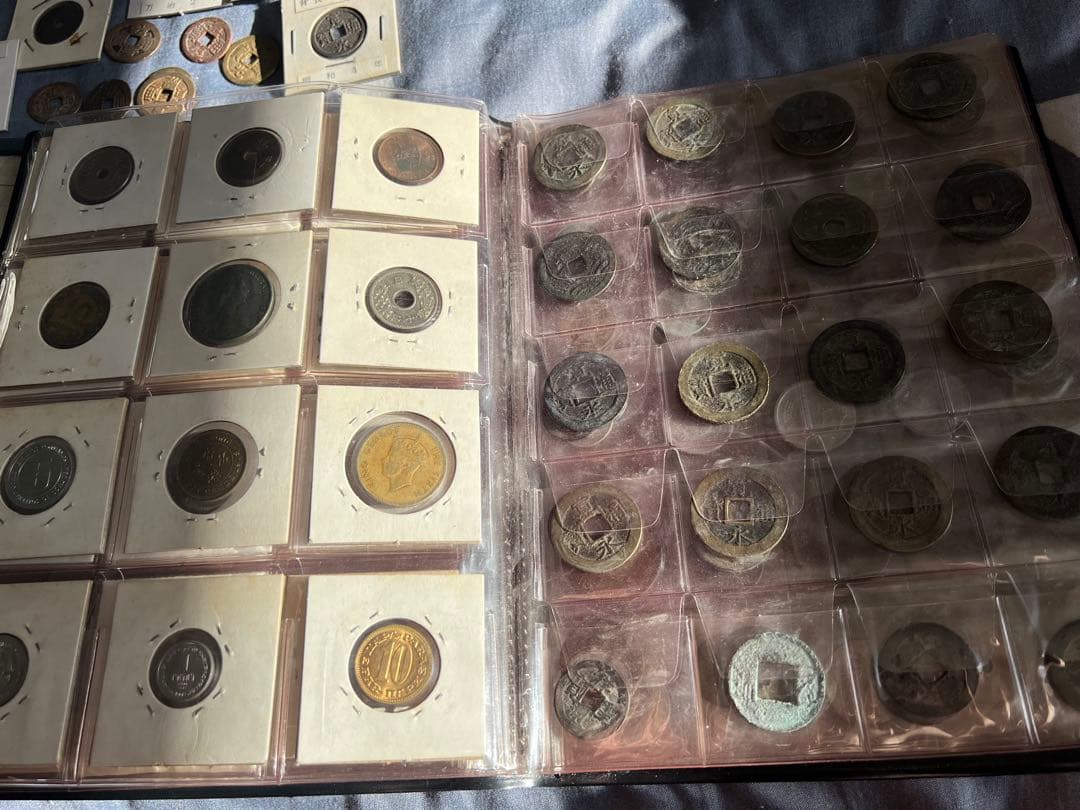 中国古銭 アルバム208枚揃い 古銭 清朝 咸豊重寶當十 雍正 康熙など 